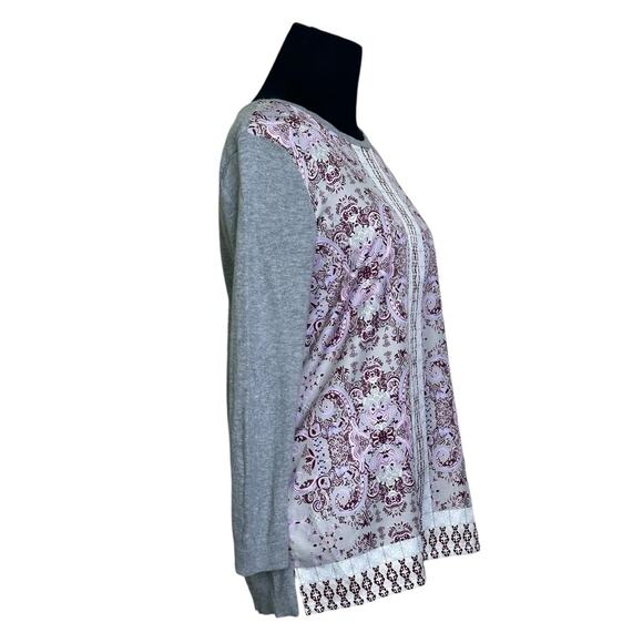 41 Hawthorn front floral panel long sleeves blouse size Small - Picture 8 of 9